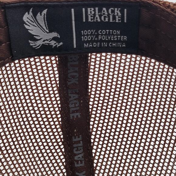 Black Eagle Hat Cap Snap Back Brown Trucker Mesh Mexico Flag Graphic Mens - Picture 6 of 7